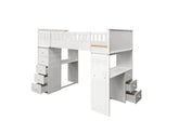 Willoughby White Loft Bed Model 10970W By ACME Furniture